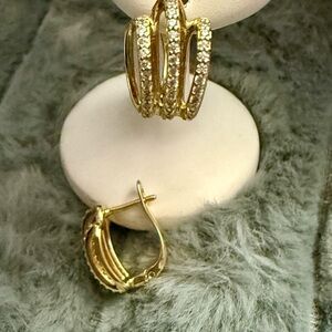 Elegant Gold and Silver Hoop Earrings